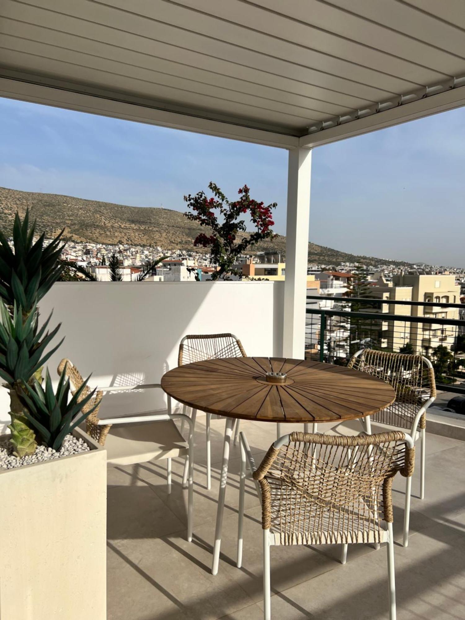 Ferienwohnung Luxury Penthouse W/ Sea View Athen Exterior foto